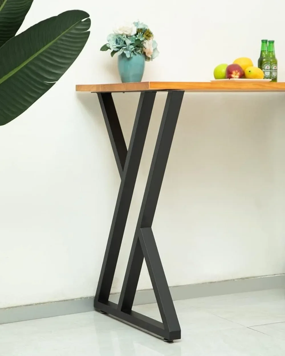 Industrial Modern High Coffee Table Legs, Heavy-Duty Metal Legs for Dining Tables, Industrial Modern Design,DIY Iron Bench Legs