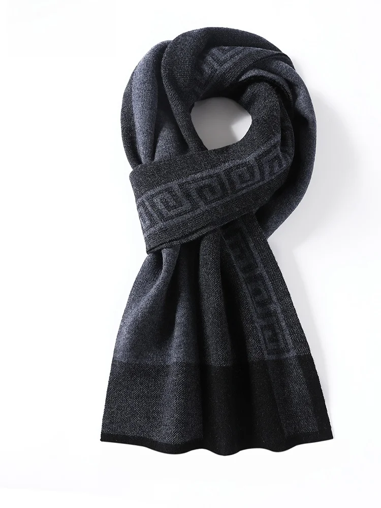 Echarpe-en-pure-laine-epaisse-hengyuanxiang-pour-homme-style-coreen-chaud-et-confortable-pour-l'hiver-motif-ecossais-rectangulaire-pour-hommes-d'age-moyen-et-seniors