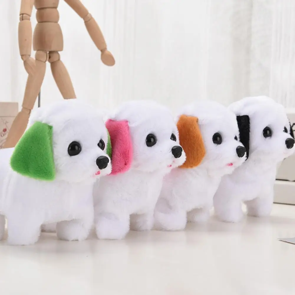 Dog Toy Plush Toy Simulation Electric Realistic Christmas Gift Walking Wagging Talking Moving for Kid Children Pupils Girlfriend