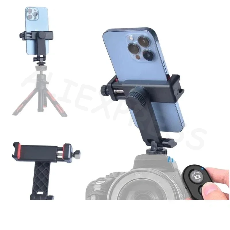 Camera Hot Shoe Cold Shoe Adapter 1/4" Thread Universal Phone Tripod Mount for Professional Mobile Vloggers Photo Shooting