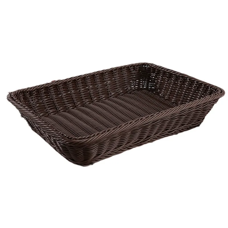 Cotton Rope Products Storage Frame Basket Imitation Rattan Iron Wire Woven Desktop Toy Kitchen Storage Basket