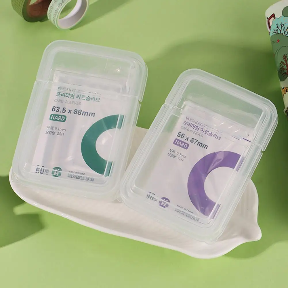 شفافة الوجه بطاقة صغيرة صندوق تخزين بطاقة شفافة كم حامي واضح صندوق للصشار لتقوم بها بنفسك الكورية المعبود صور T0A2