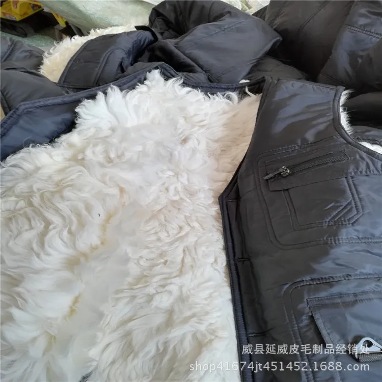 DIANRUO سترة فرو متكاملة جديدة سميكة باردة ودافئة شعر طويل سترة صوف الأغنام الأسترالية #4