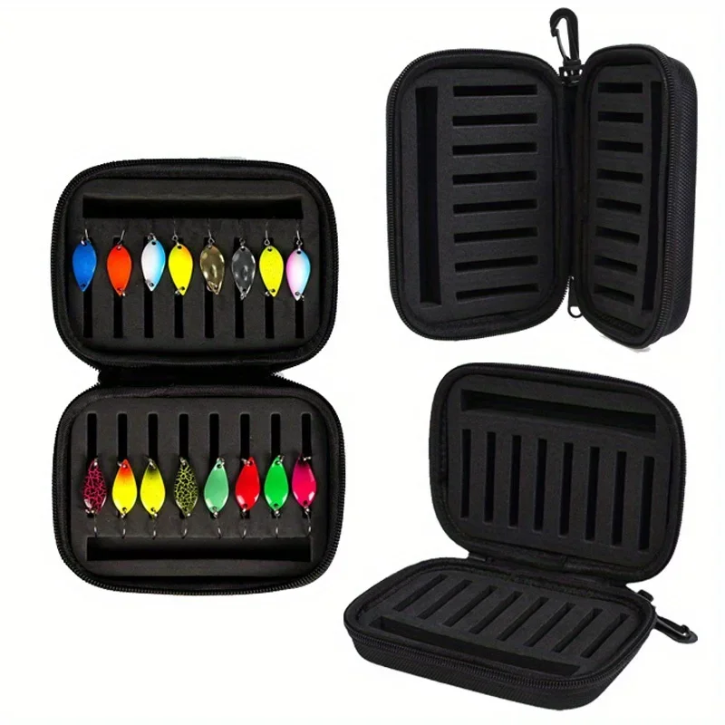 

Portable bait bag fly fishing bait rotating spoon bait foam box hard fishing accessory bag