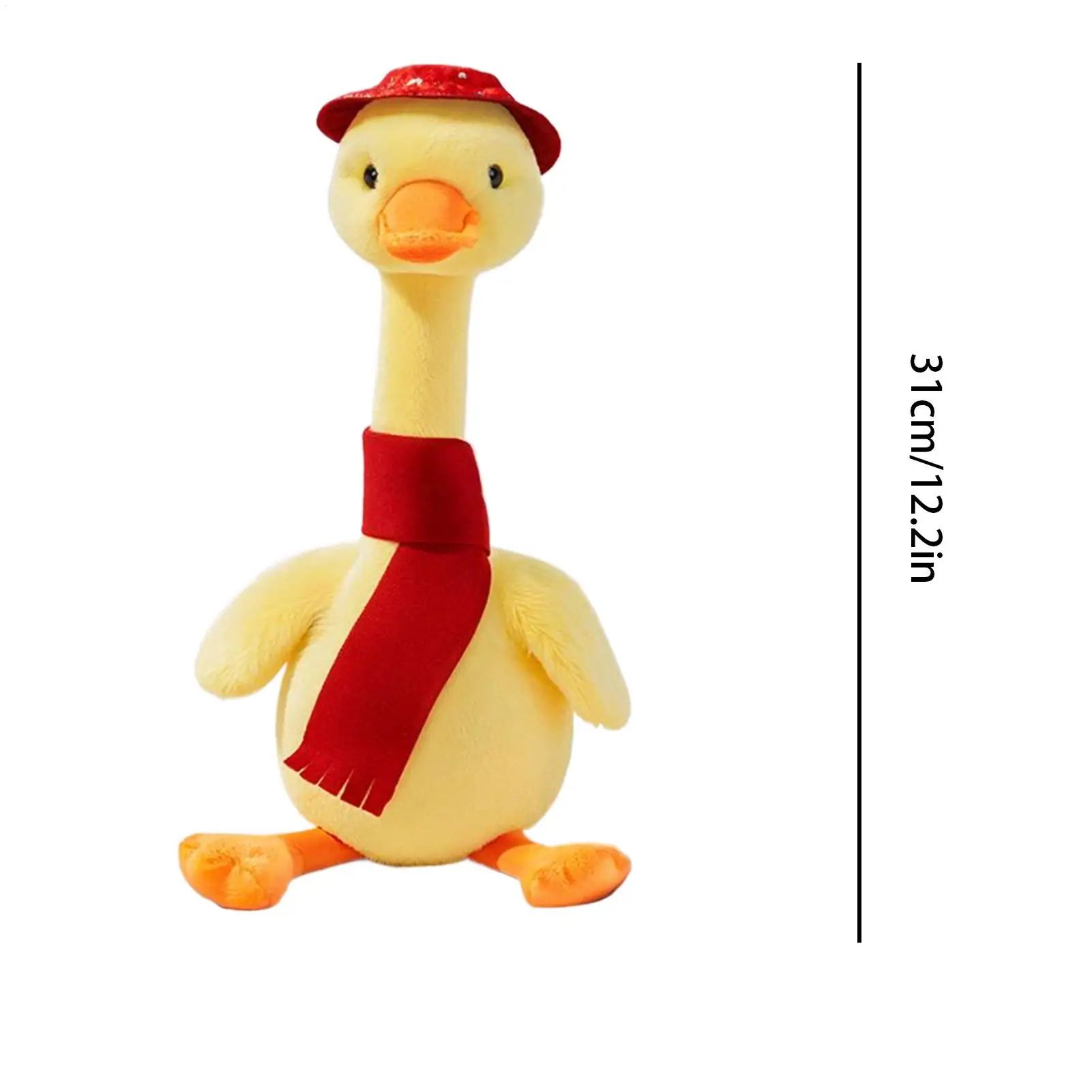 Elektroniczna pluszowa kaczka interaktywna zabawka z ukojenymi dźwiękami, miękka do przytulania, zabawa sensoryczna, prezent dla dzieci, chłopców i dziewczynek.