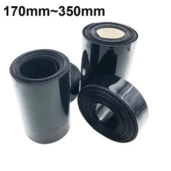 130mm~350mm 1KG PVC Heat Shrink Tube Black Shrinkable Cable Sleeve For 18650 Lithium Battery Pack Insulating Sleeve Shrink Tube