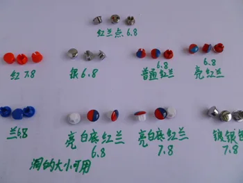 수도꼭지 손잡이 액세서리 고정 나사 손잡이, 온수 및 냉수 표시 스위치, 빨강 및 파랑 라벨 장식 커버, 10 개 = 1 세트