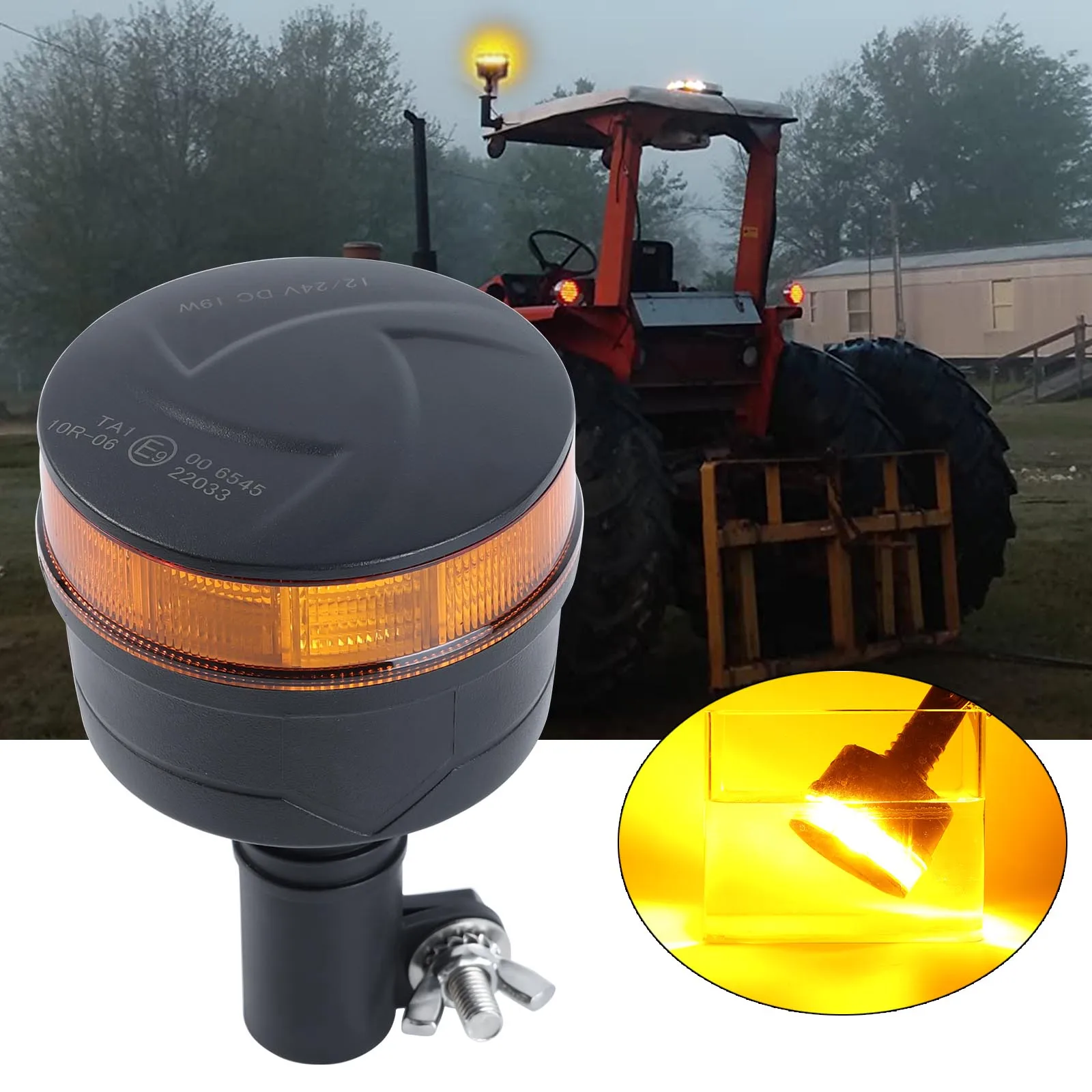 

12V 24V Emergency Strobe Warning Beacon Rotating Flashing Light Flashlight Car Forklift Truck Bus Tractor Golf Carts Accessories