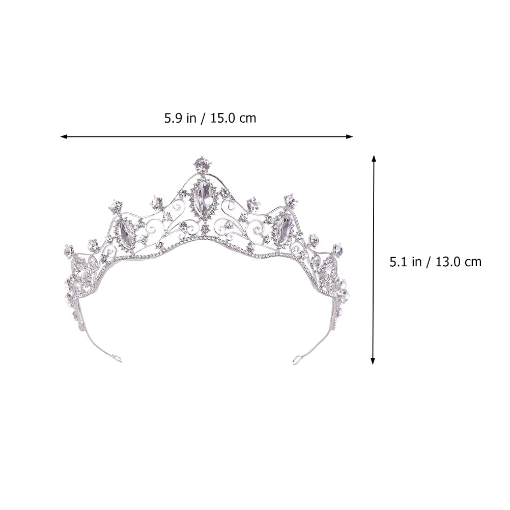 

Crown Headdress Hair nament Accessories Girls Crown Hair B Decorative Birthday Headwear Princess Zinc Alloy Durable Elegant
