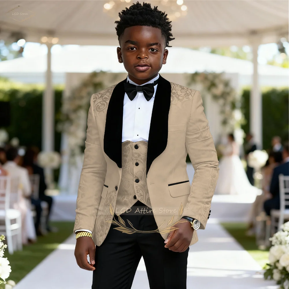 

Boys' 3-Piece Formal Suit, Jacquard Velvet, Exquisite Design, Suit + Vest + Pants, Multi-Formal Scenarios Fit