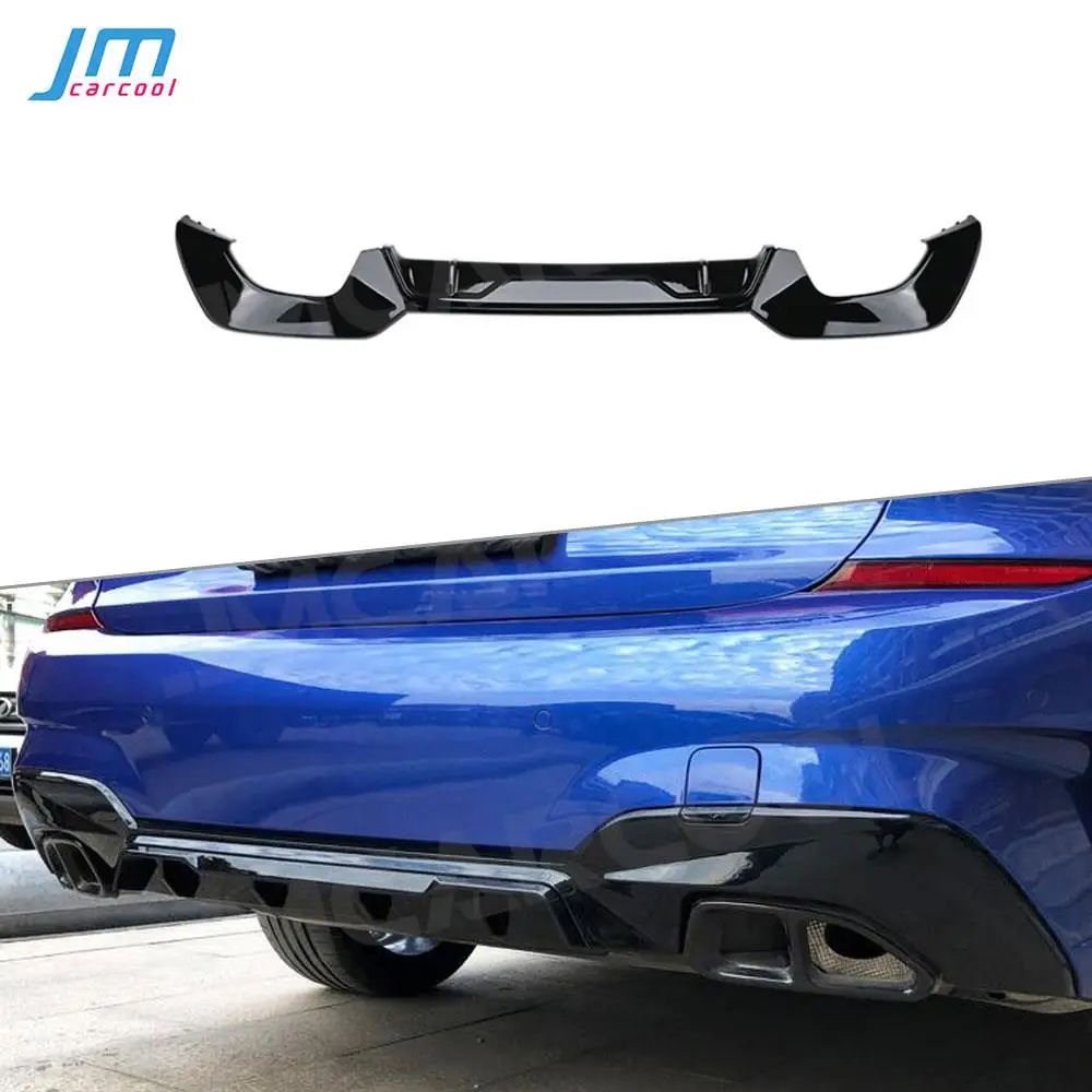 

3 Series PP Rear Bumper Lip Diffuser Spoiler For BMW G20 G28 M Sport 2019 2020 MP Style Square Exhaust Tip Type Diffuser