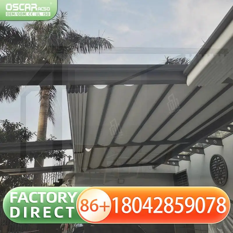 

Автоматический складной солнцезащитный навес для сада и улицы, расширяемый, из ПВХ, водонепроницаемый, для использования с автомобилем на заднем дворе и патио, выдвижной