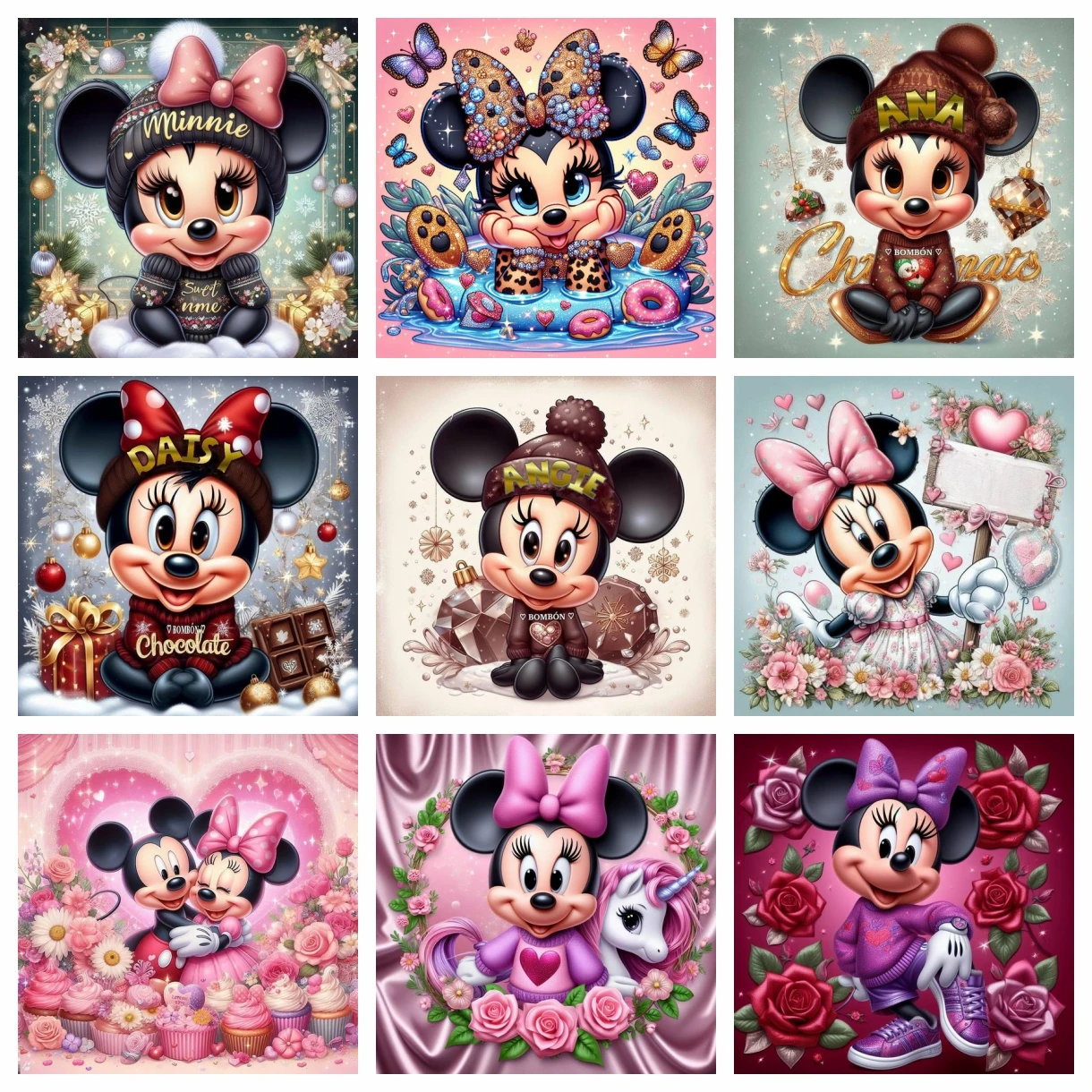 디즈니 미키 미니 마우스 DIY 다이아몬드 아트 페인팅 키트, 눈송이 모자이크 자수 쥬얼리, 크로스 스티치 홈 장식, 어린이 선물 Best5 디즈니 미키 미니 마우스 DIY 다이아몬드 아트 페인팅 키트, 눈송이 모자이크 자수 쥬얼리, 크로스 스티치 홈 장식, 어린이 선물 Best5