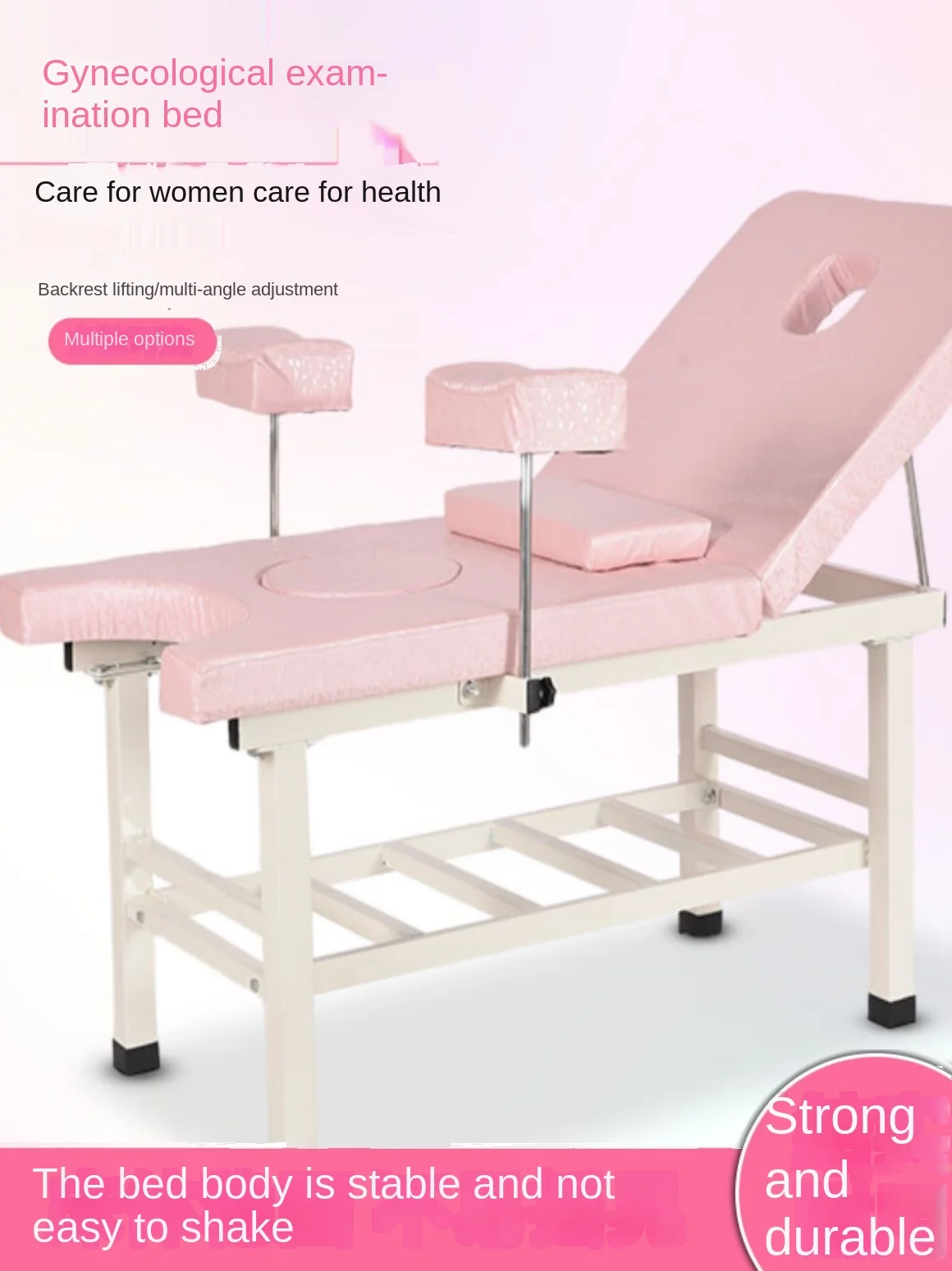 Gynecological examination, flushing, diagnosis, buttock beauty care bed