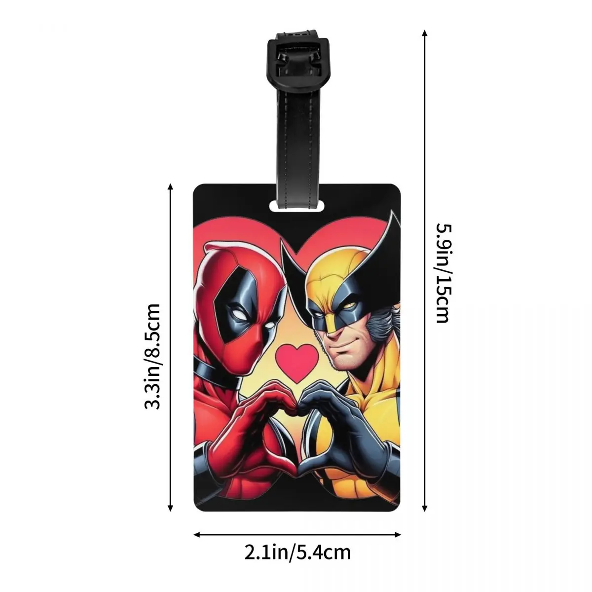 Bagagelabels Deadpool En Wolvierine Beste Vrienden Pvc Draagbare Label Naam Adres Bagagetas Tags Voor Damesbagage