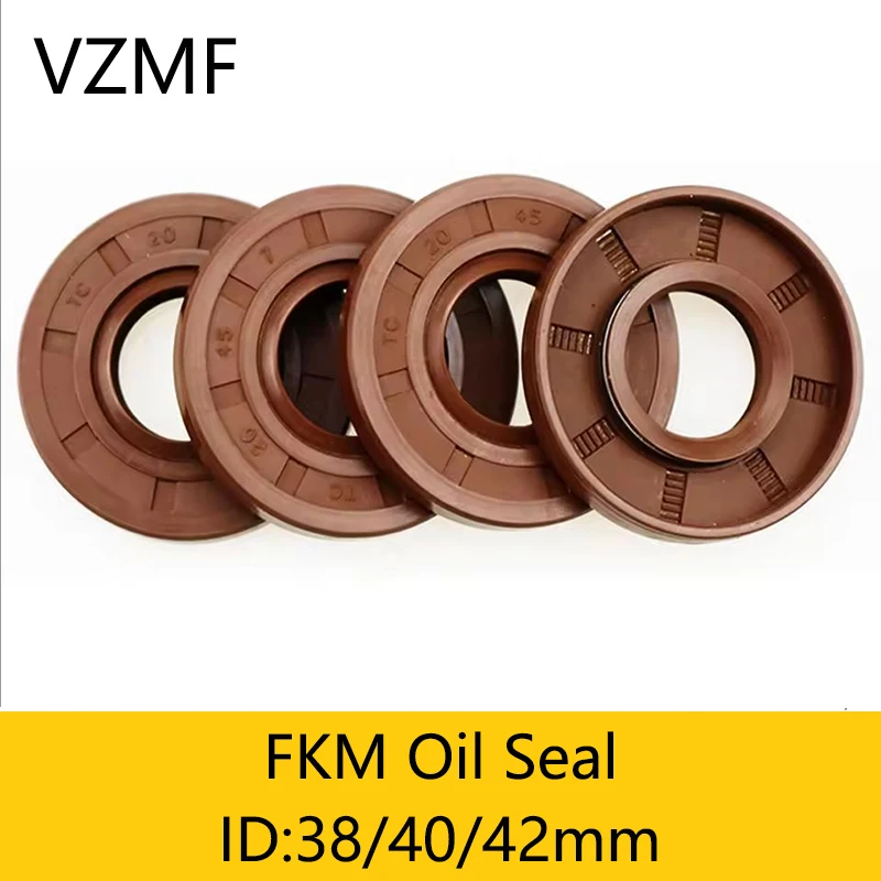 

2Pcs FKM Framework Oil Seal ID 38mm 40mm 42mm OD 50~90mm Thickness 5-12mm Fluoro Rubber Gasket Rings
