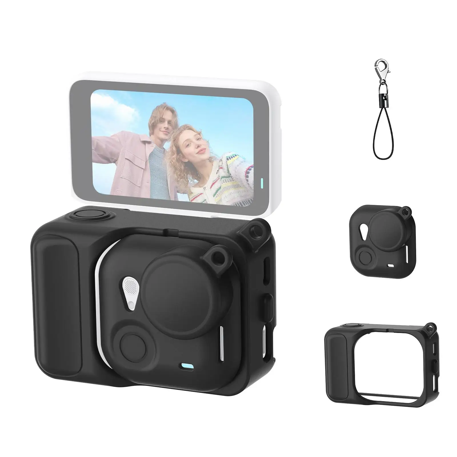 Für Insta360 GO Ultra Silikonhülle für Insta360 Ultra Action Kamera Schutzhülle mit Objektivdeckel