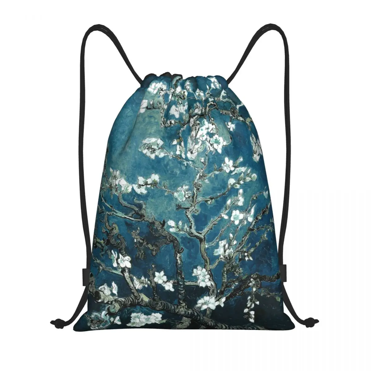 Custom Van Gogh Almond Blossoms Drawstring Backpack Bags Men Women Lightweight Flowers Gym Sports Sackpack Sacks for Yoga