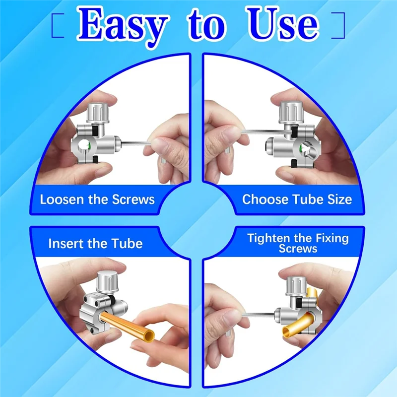 PZHI-BPV-31 Line Tap Valve Kit Refrigerator Tap Valve Set For 1/4 Inch, 5/16 Inch, 3/8 Inch Outside Diameter Tube 4Pcs