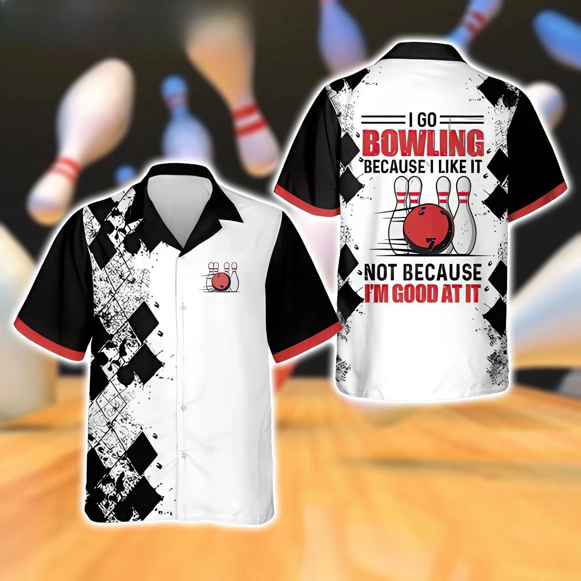 Sports Bowling 3D Printed Hawaiian Shirt for Men Cool Summer Beach Shirts 2026 Lapel Short Sleeves Tops Button Blouse Tops