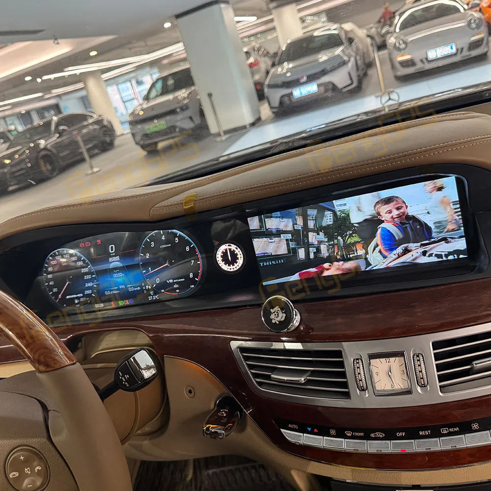 24.6 Inch Screen Car Radio For Mercedes-Benz S-Class W221 2006–2013 Android GPS Navigation Multimedia Stereo Receiver Head Unit