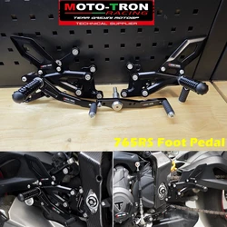 MOTO-TRON Motorcycle CNC Adjustable Rear Set Rearsets Footrest Foot Rest  For Triumph 765RS 2023-2024