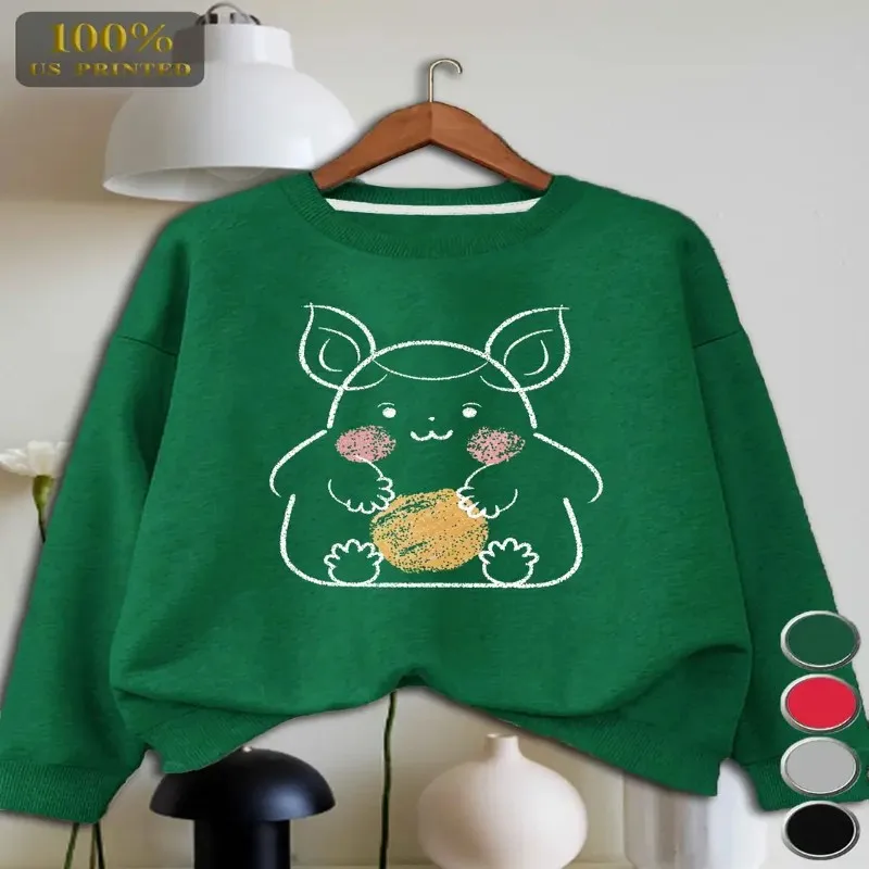 

Зима-Осень, толстовка больших размеров, женская одежда, мультяшный крой, животное, карандашный рисунок, графика, теплая ткань из чистого хлопка, модная