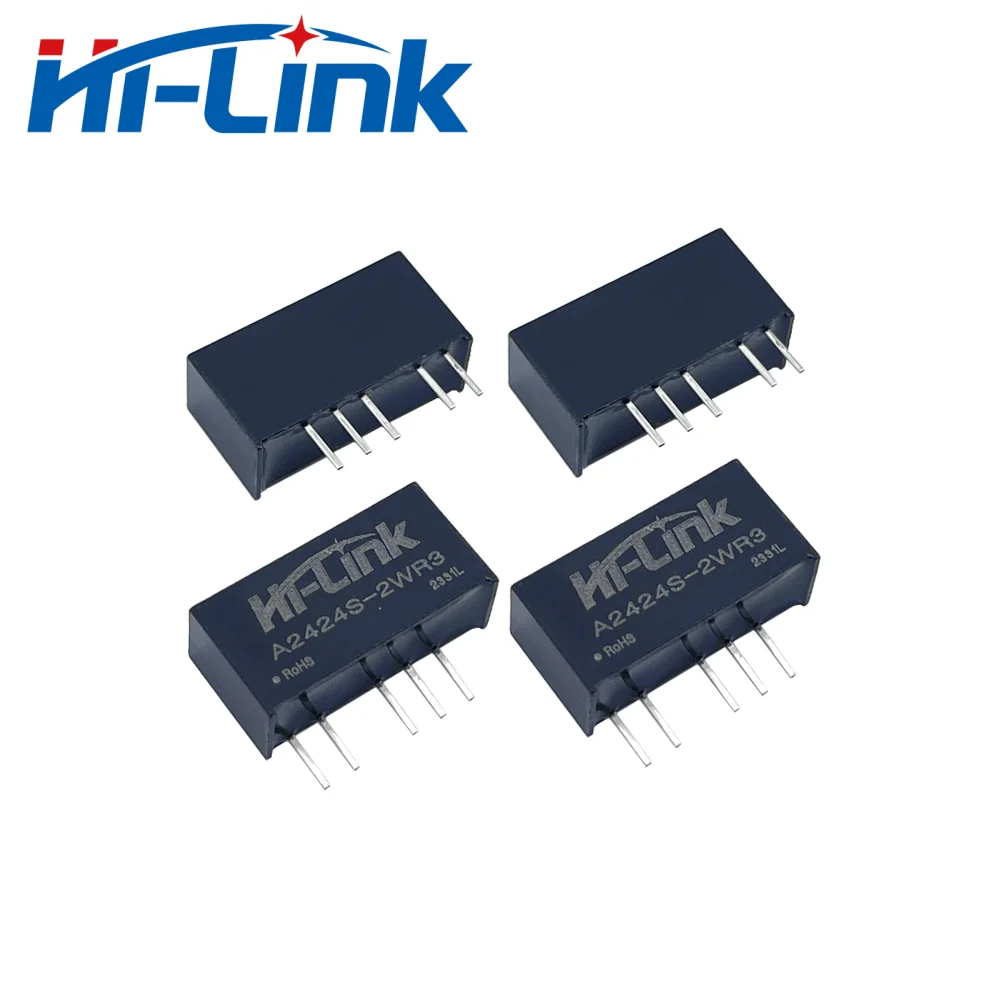 Hilink DC DC A2424S-2WR3 24V to ±24V ±42mA 2W 5pcs/Lot Dual Output Isolated Power Supply Module Power Converter Smart Home