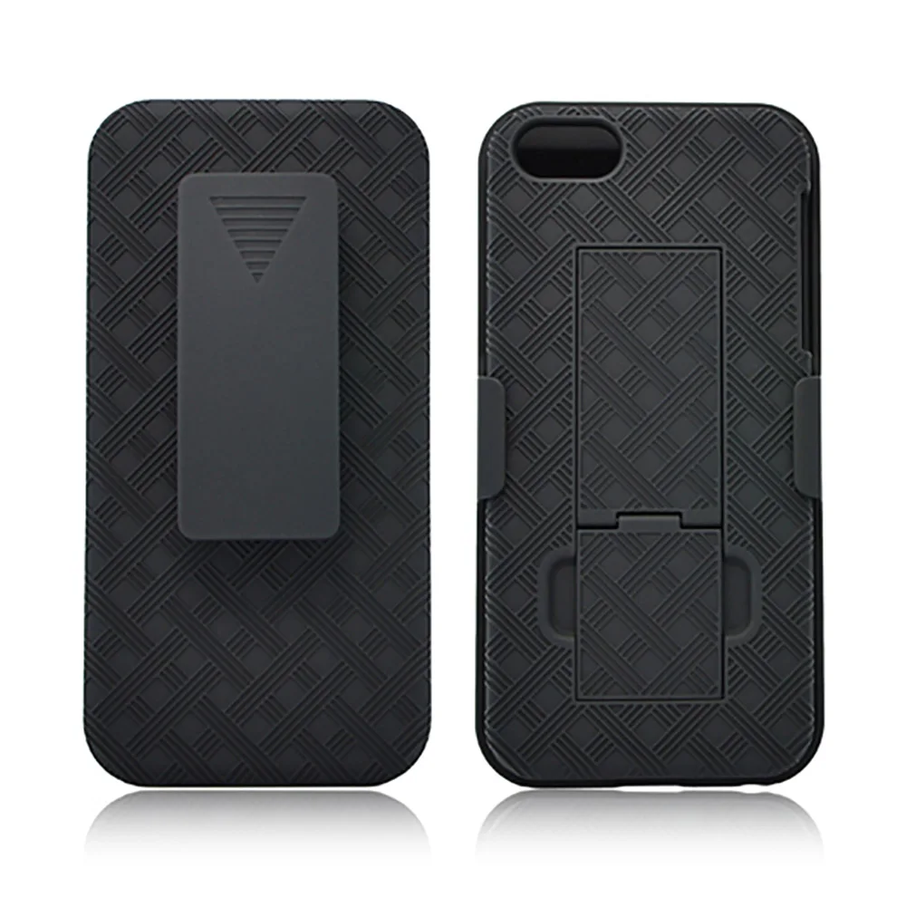 Fit iPhone 5 Hybrid Hard Shell Holster Combo Case With Kickstand & Belt Clip For  iPhone 5S Cover