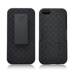 Fit iPhone 5 Hybrid Hard Shell Holster Combo Case With Kickstand & Belt Clip For iPhone 5S Cover