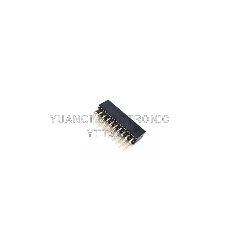 10pcs 2.0mm Pitch Right Angle Double Row 2X4/5/6/7/8/9/10/11/12/14/15/20/25/40P PH6.35 gold-plated PCB Female pin header socket