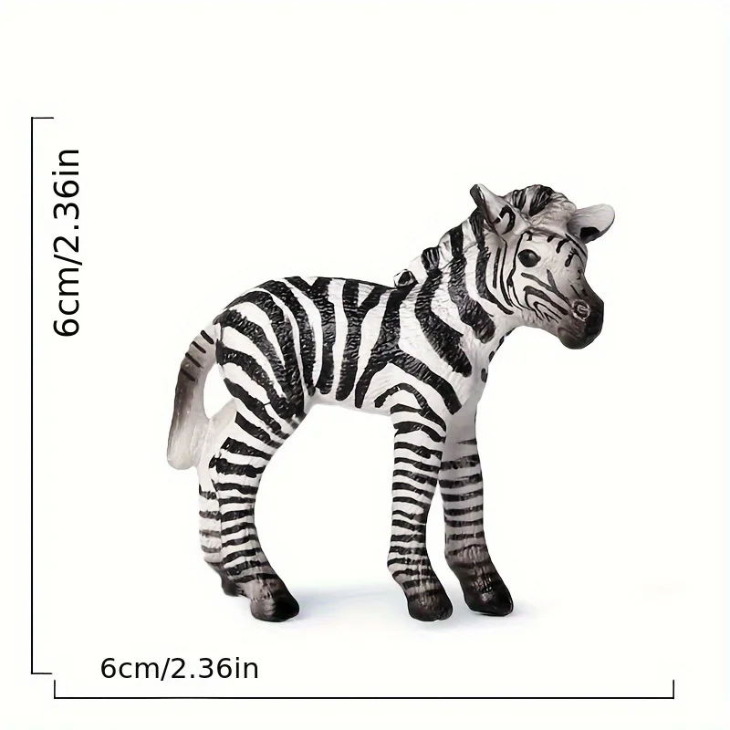 Realistic Zebra Figurine Toys,Zebra Family Model Figure Forest Animals Figurines Toys Model Desktop Decoration Educational Toy