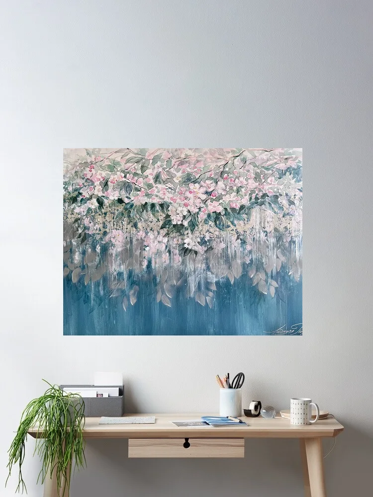 Interior painting "Inspiration" Ludmila Pokachalova, Art Print Canvas Poster, Living Room Decor, Home Wall Picture