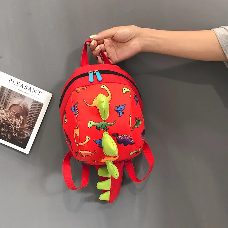 Cute Cartoon Baby Anti-lost Bag Kids Girls Boys Mini Backpack 3D Dinosaur Kindergarten Schoolbag Toddler Safety Harness Bags