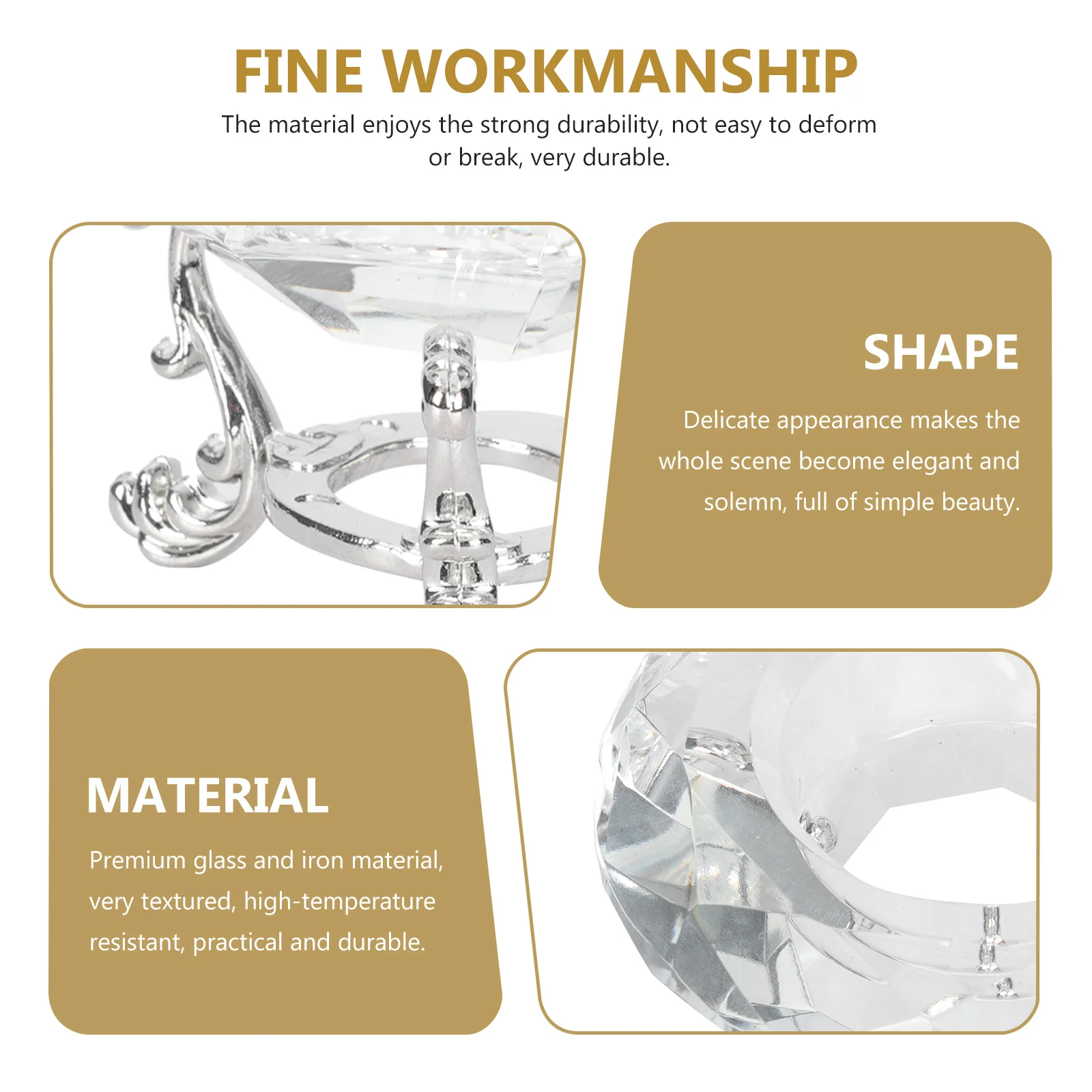 

European Glass Candlestick Romantic Home Decoration Wedding Ornament Simple Design High-Class Material