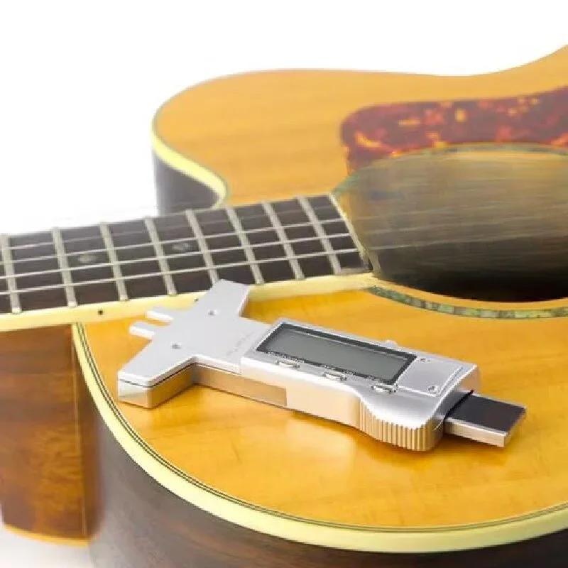 Digital Guitar Chord Distance & Height Gauge 0-25mm Depth Dial Display for Luthier Measurement Tool