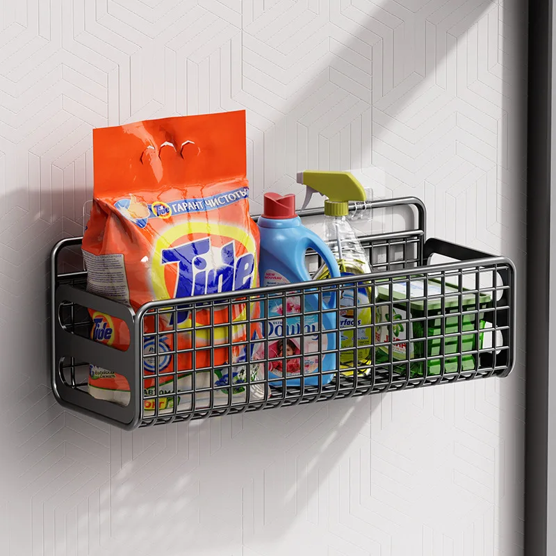 Home Multifunctional Storage Rack, Bathroom Cosmetics Storage Rack, Wall Mounted Towel Rack, Kitchen Supplies Storage Rack