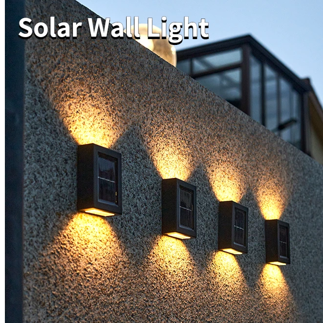 

Wall Light Outdoor Decorative Courtyard Lamp Solar Outdoor Up and Down Luminous Garden Waterproof Street Lamp