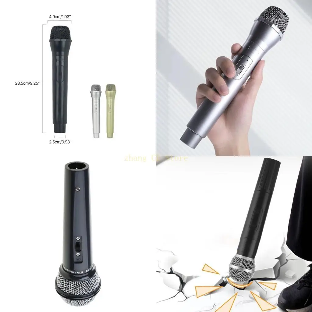 

M5TD Fake Microphone Props Fun High Simulation Pretend Microphone Toy for Stage