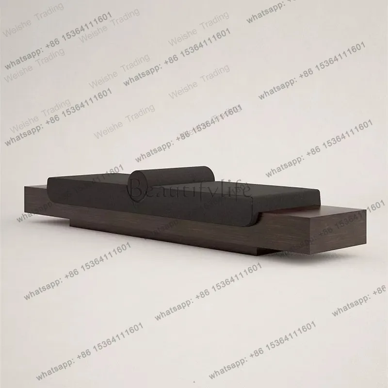 Solid wood sofa stool exhibition hall clubhouse rest strip stool enters the entrance entrance shoe change stool