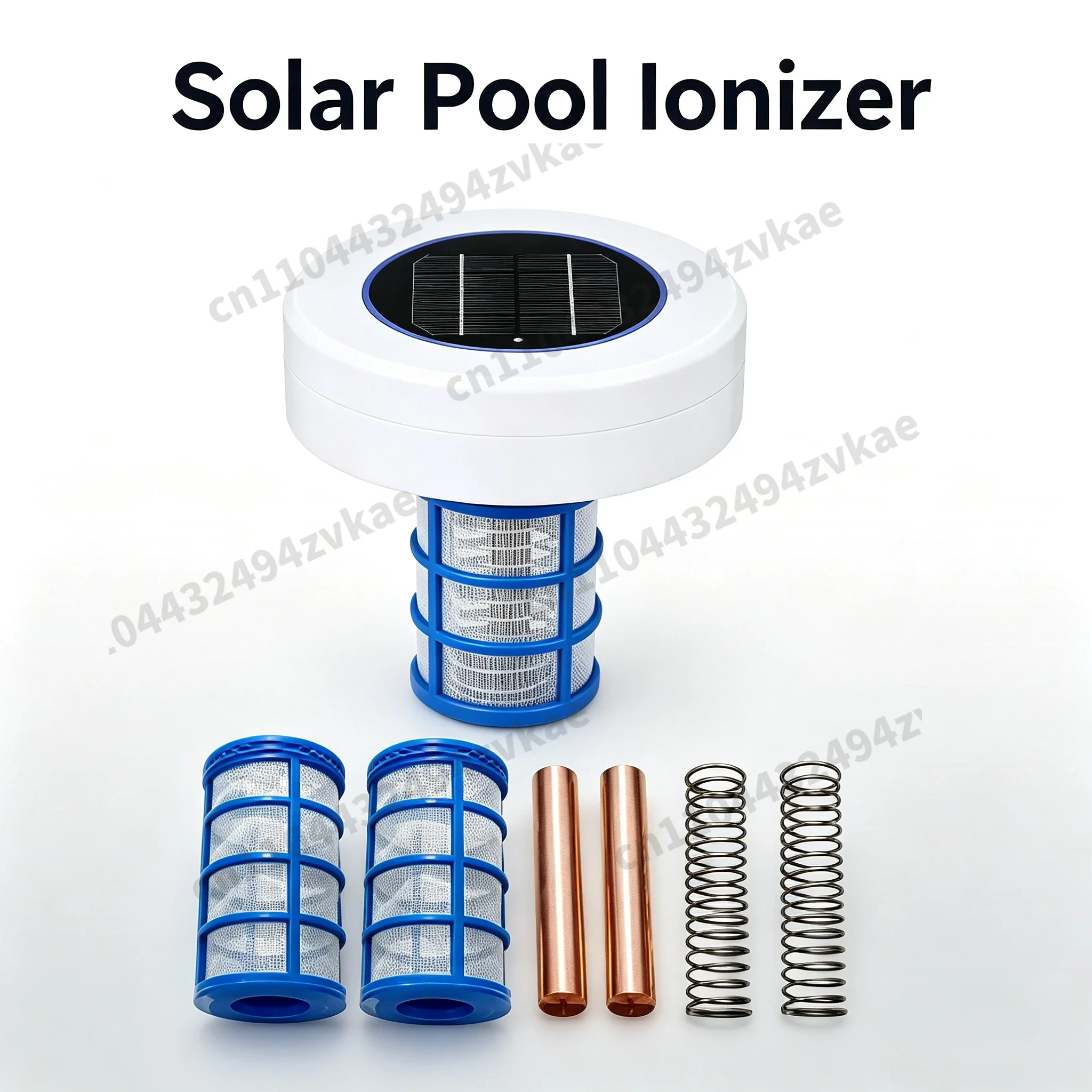 Solar Swimming Pool Water Purifier with Copper Silver Ion Sterilization, Efficient Algae Removal Disinfection Equipment
