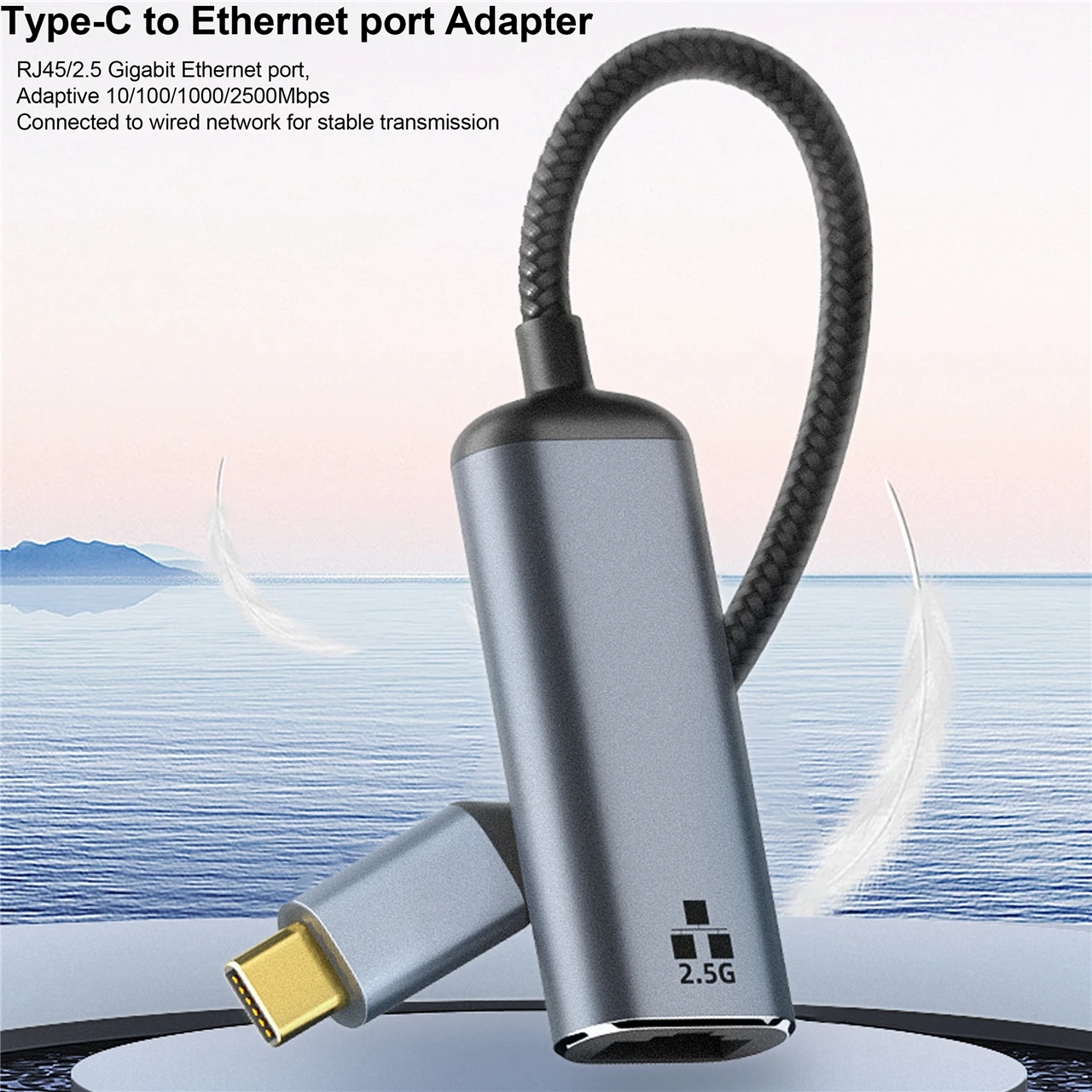 2500Mbps 2.5G USB C Ethernet Adapter 2.5 Gigabit Type C to Lan RJ45 Network Card for MacBook iPad Pro USB 3.0 Ethernet Adapter