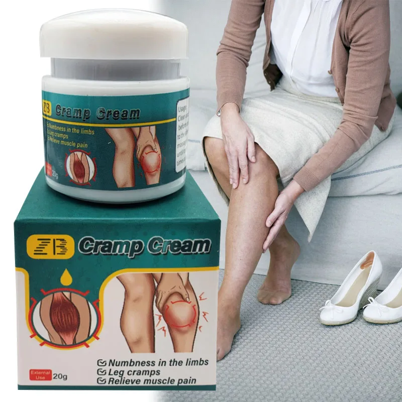 20g ZB Leg Cramp Cream Relief Knee Joint Heel Limb Numb Painkiller Calf Tendon Muscle Sciatica Chinese Herb Ointmet