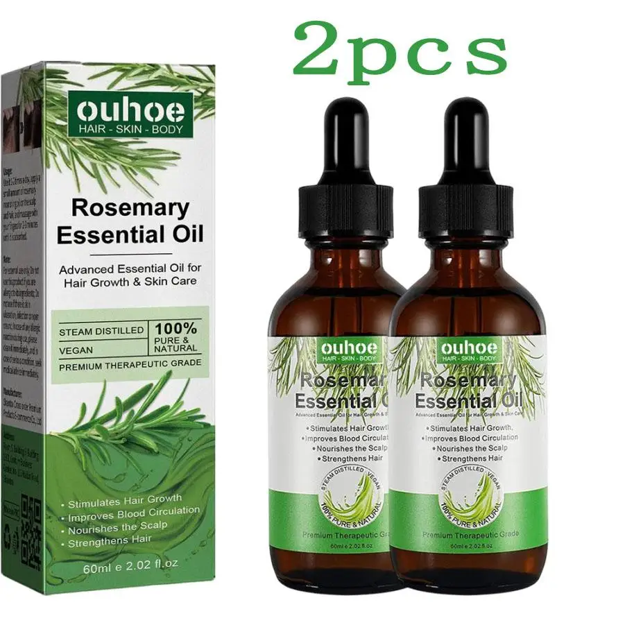 

2pcsRosemary Hair Care Essential Oil Nourishes Hair Roots,Repairing Bifurcation AndHairs Damage,SmoothHair Nourish Hair Care Oil