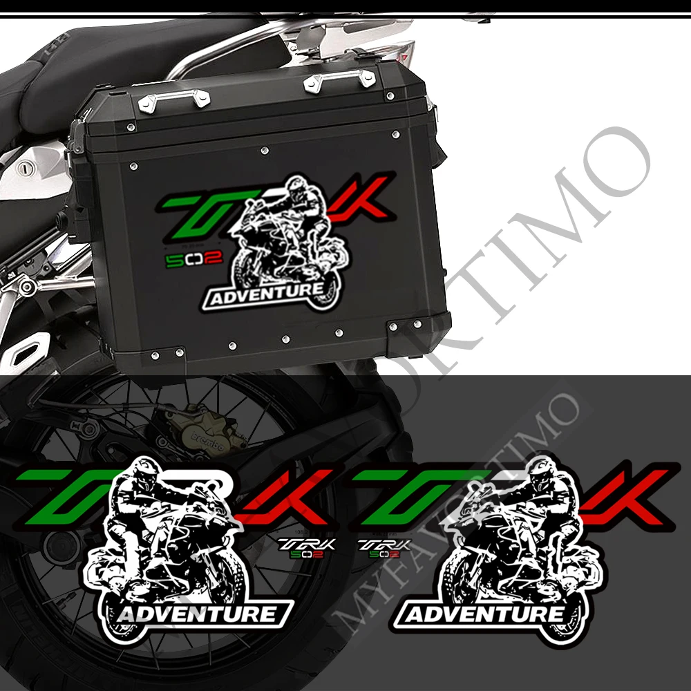 TRK502 moto Tank Pad Trunk valigie valigie Panniers adesivi decalcomanie Kit per Benelli TRK502 TRK 502 Adventure