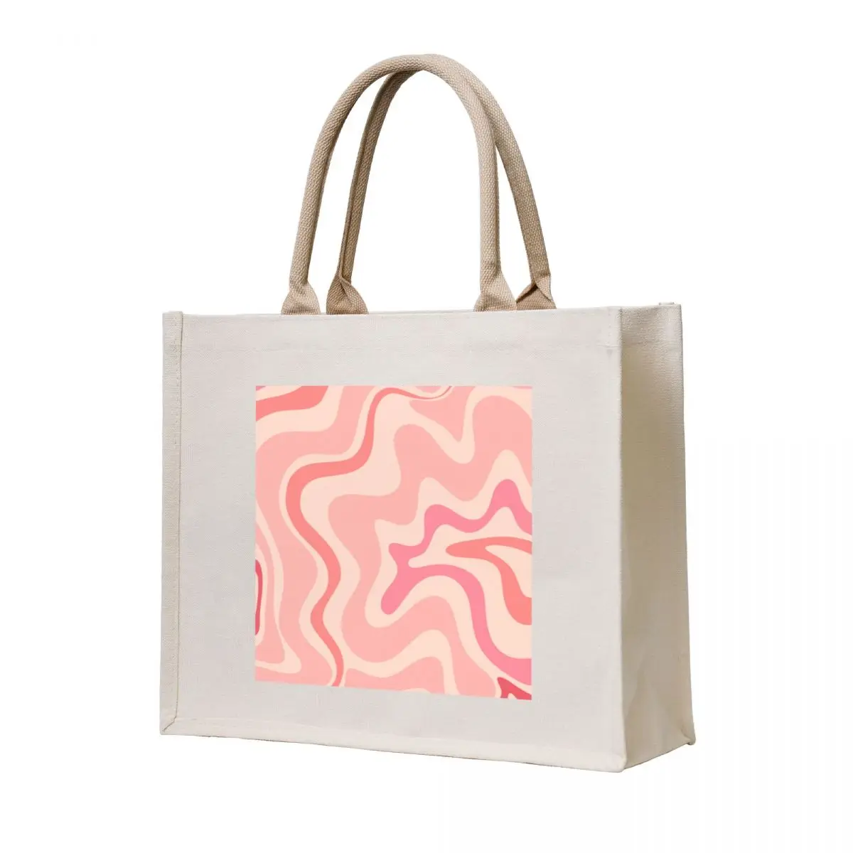 

Liquid Swirl Retro Contemporary Abstract in Soft Blush Pink Tote Bag cute tote bag Women's handbag tote bag woman