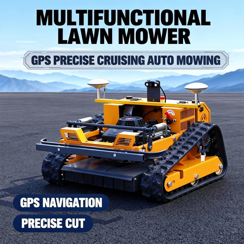 

Customized Small Household GPS Automatic Cutting Lawn Mower - Agricultural Remote-Controlled ATV Tracked 4-Stroke Weeder