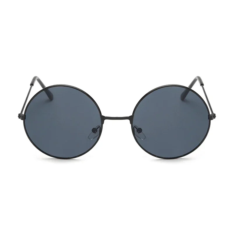 Retro Hip Hop Round Metal Frame Sunglasses Fashion Small Round Sunglasses Disco Party Lenses Men's and Women's Glasses