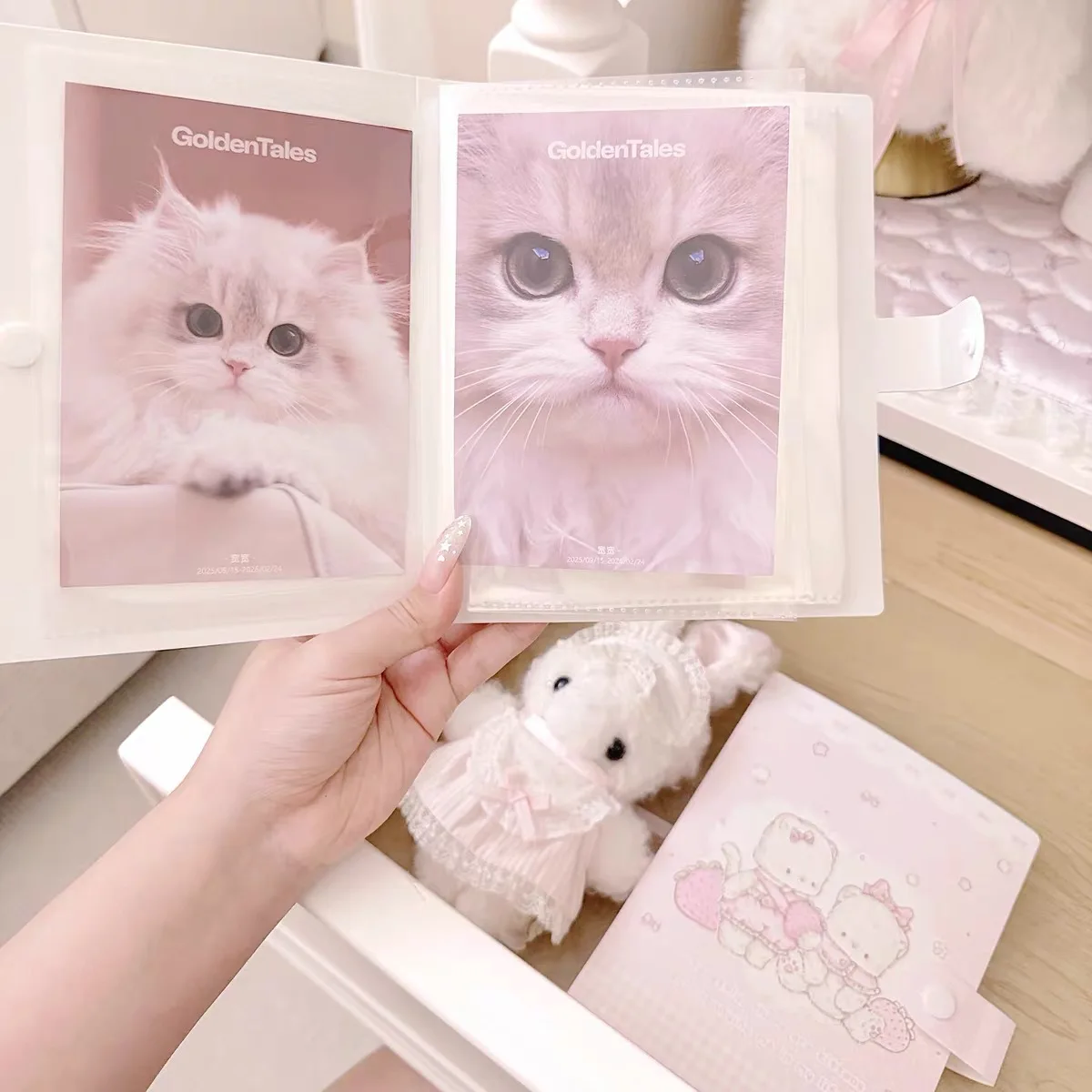 40 Inner Pages, A6 One Grid Leather Card Book, High-End Polaroid Photo Album, Idol Card, Star Chasing Storage Book