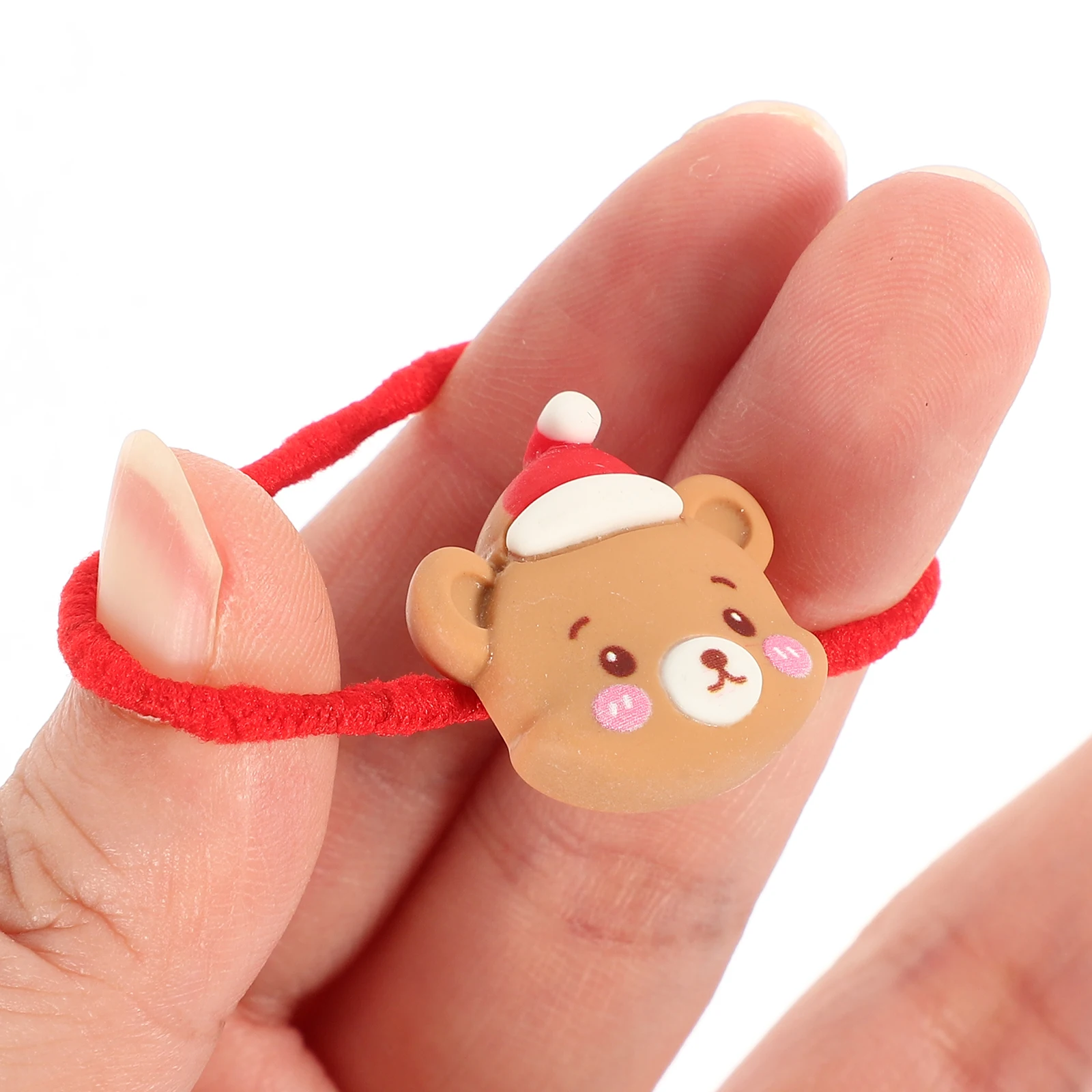 

6 Pcs Santa Claus Hair Accessories Party Bands Cartoon Ties Kids for Girls Ropes Accessory Women Holder